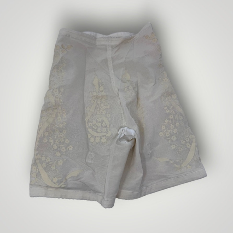 Vintage Girdle Floral Pattern with Pee Hole 1950s Shapewear Shorts