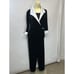 Alex Evenings Women's Stretch Velour Pants Suit W/white Trim SzPM