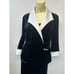 Alex Evenings Women's Stretch Velour Pants Suit W/white Trim SzPM
