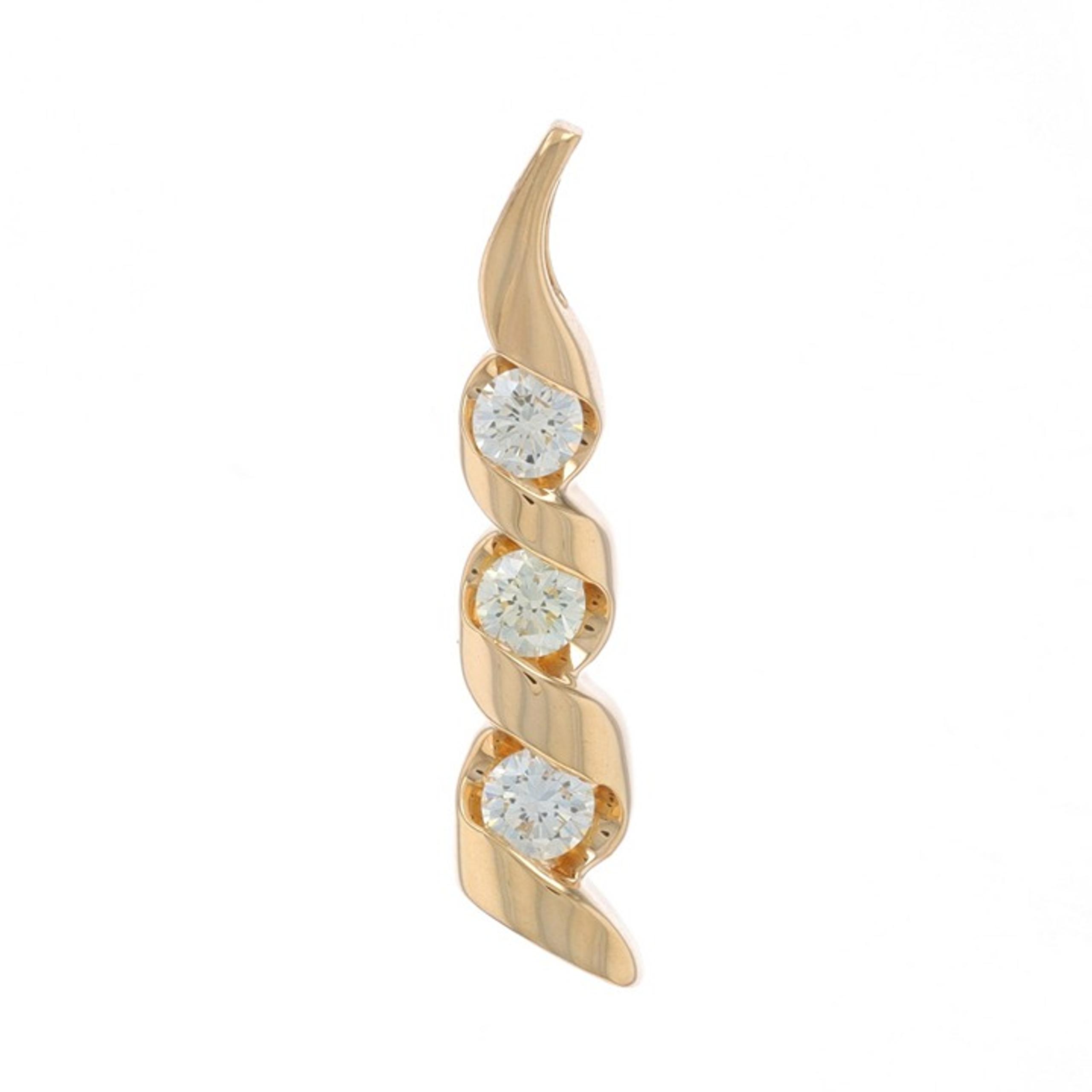 Sirena Collection Diamond Three-Stone Journey Pendant -Yellow Gold 14k Rd LX3645
