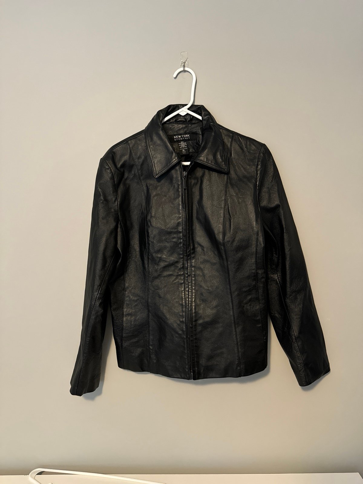 New York and Company Black Leather Jacket