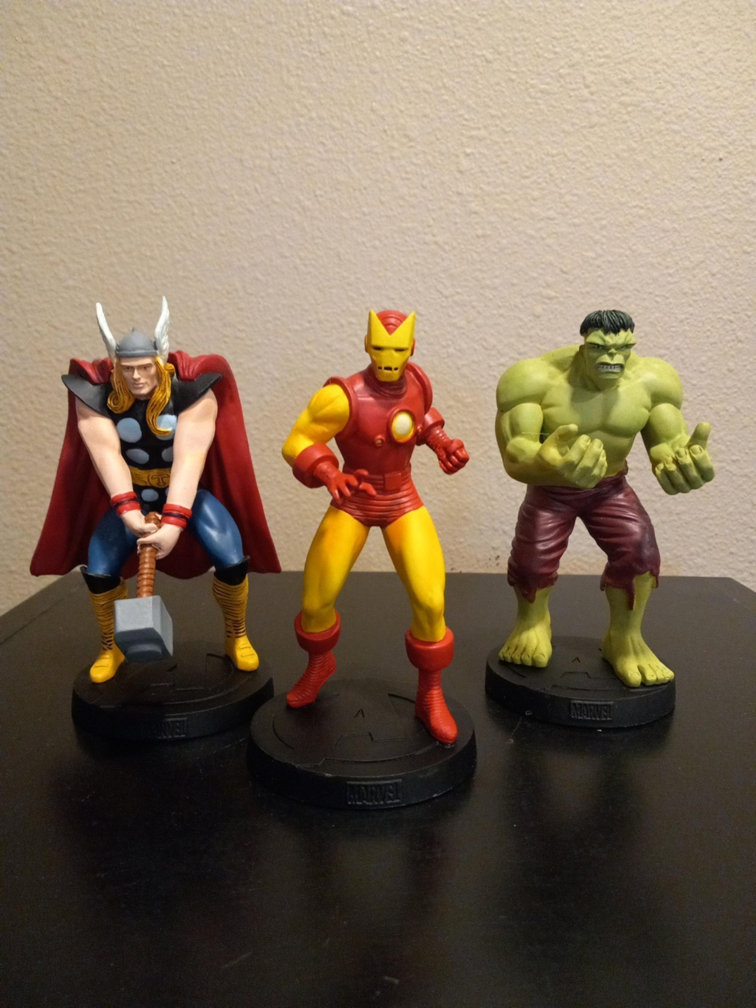 Marvel Universe Eaglemoss Avengers 5"5 Thor 5"5 Iron Man 5"5 Hulk Figures MIB