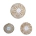 3pcs Wall Basket Decor Hanging Natural Woven Seagrass Flat Baskets Boho Decor