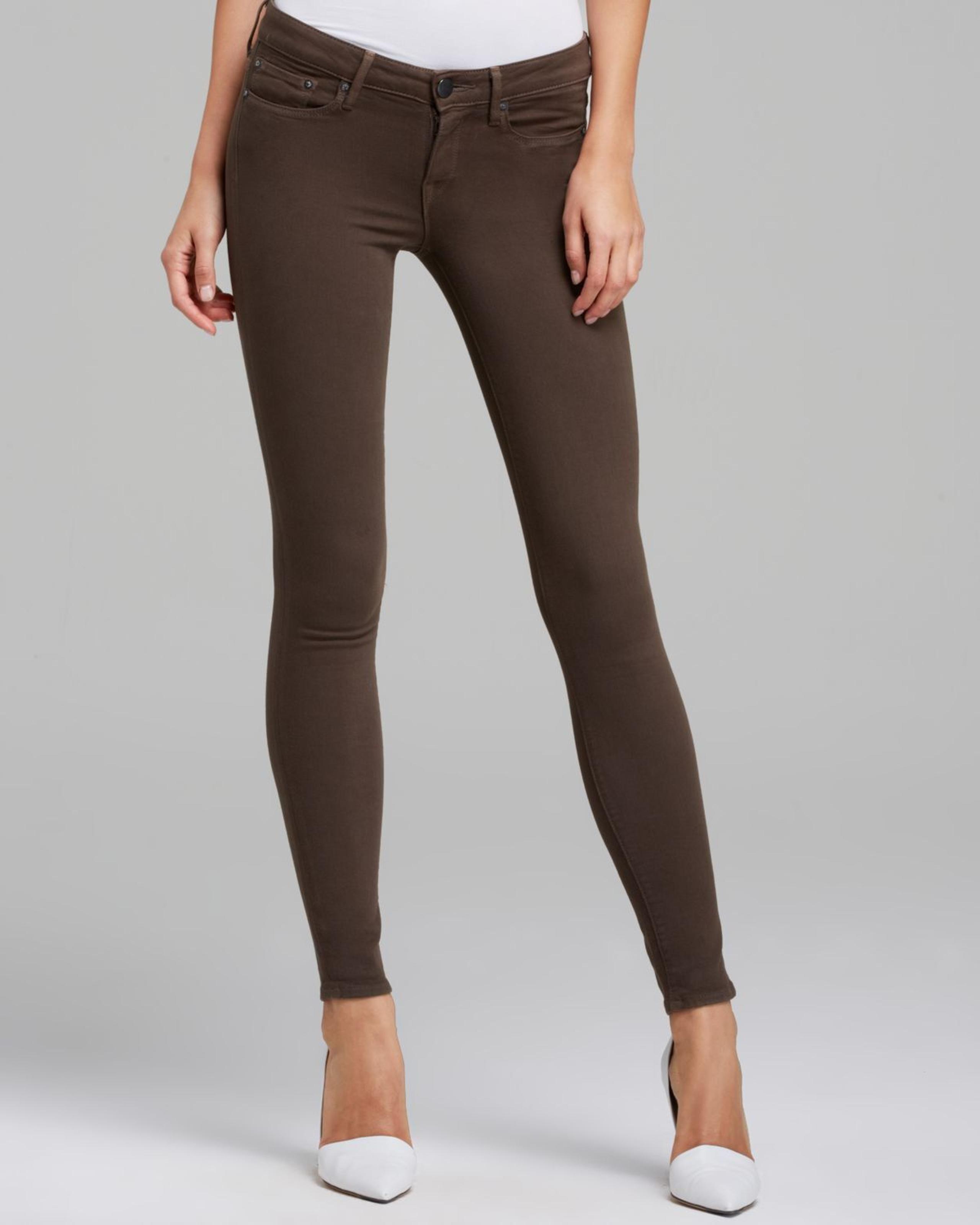 New NWT $185 Womens Designer Vince Dark Brown Riley Legging 25 Hunter Jeans USA