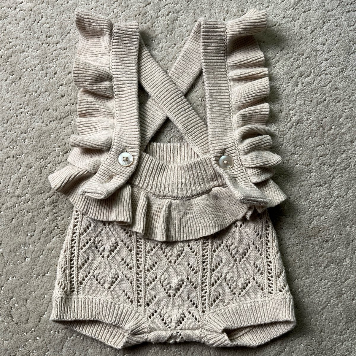 Jamie Kay Bonnie Playsuit Knit Sweater Overall Shorts 1Y