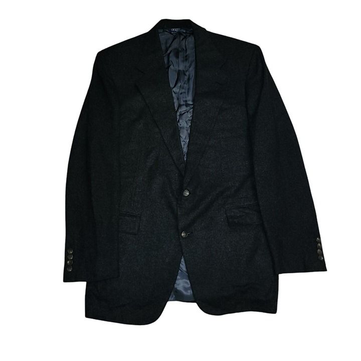 Vintage Polo Ralph Lauren Sport Coat Mens 42L Soft Wool Blazer Jacket Gray FLAW