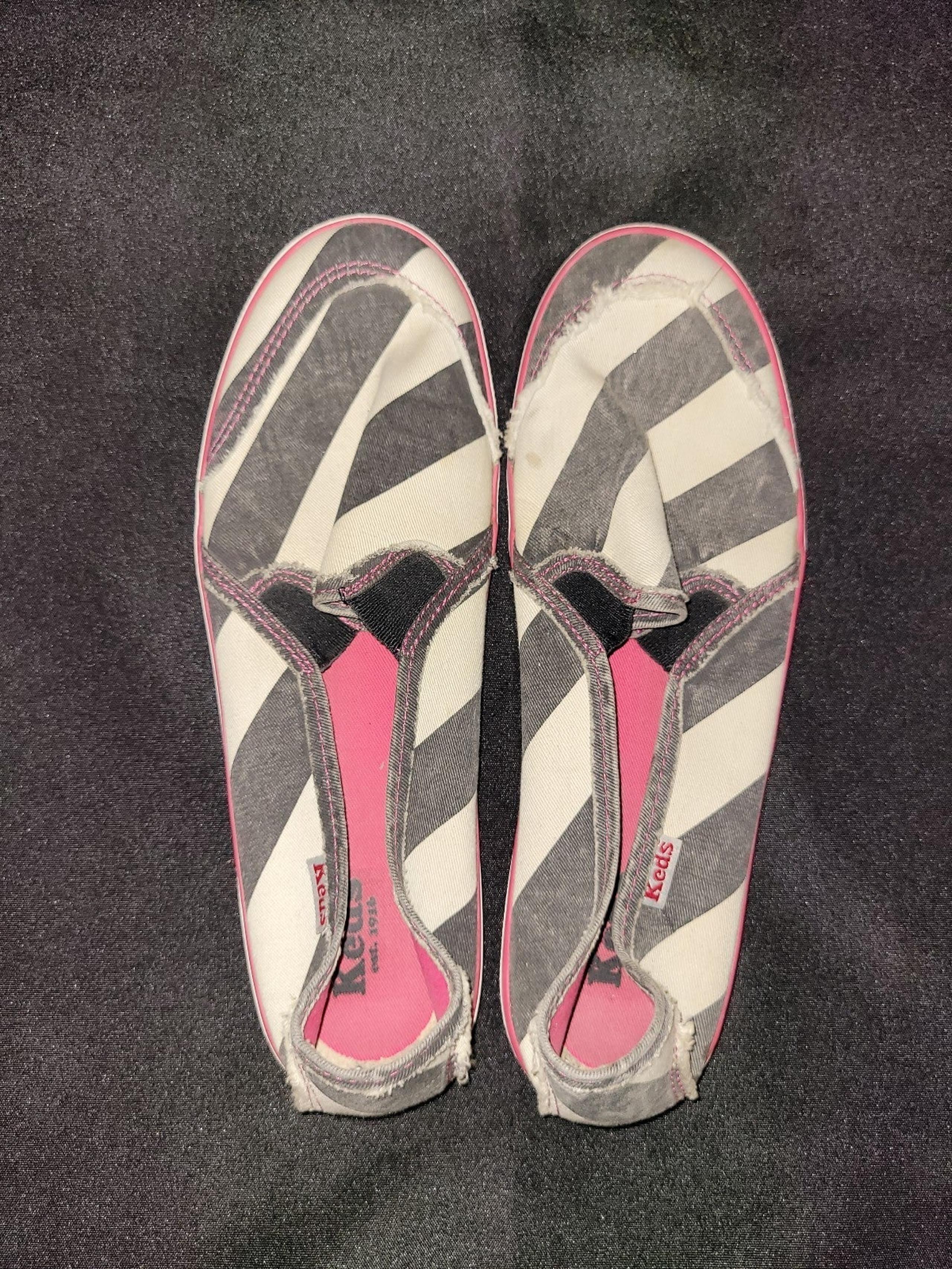 Stripe keds shoes