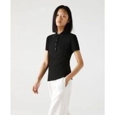 NWT Womens Locoste black shirt sleeve polo shirt size 2