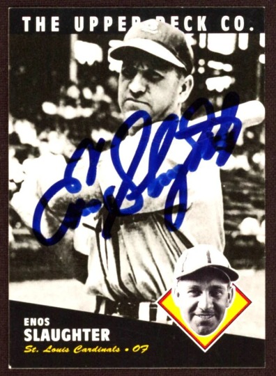 Enos Slaughter St. Louis Cardinals Signed 1994 Upper Deck All-Time Heroes #134