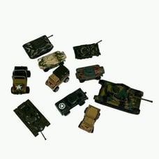 10 vintage military tanks/truck vehicles die cast usa 1970's toys