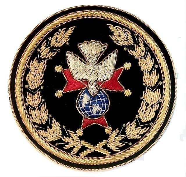 KNIGHTS OF COLUMBUS 4TH DEGREE GOLD SILVER BULLION CP MADE QUALITY POCKET BADGE
