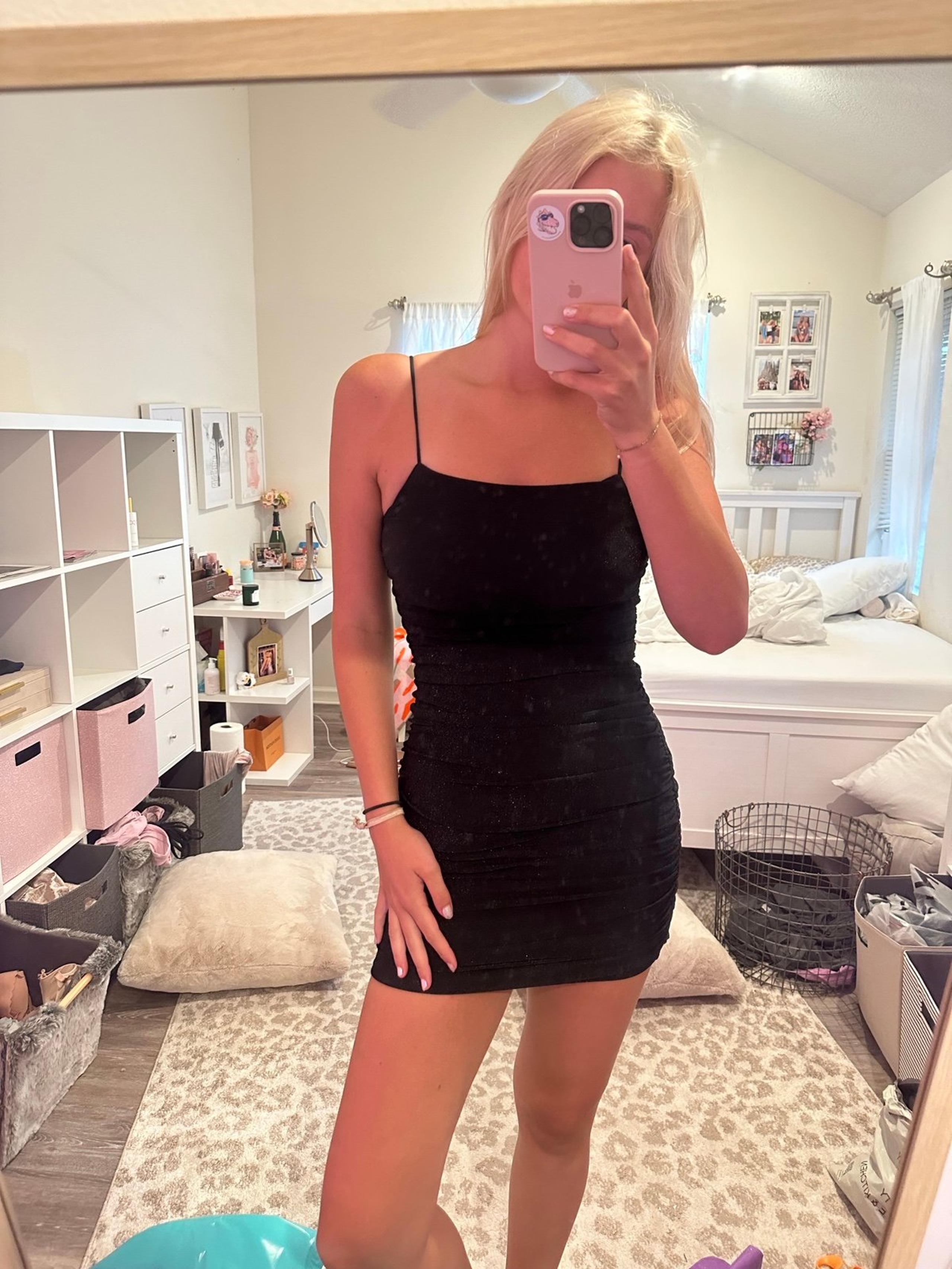 Black sparkly mini dress