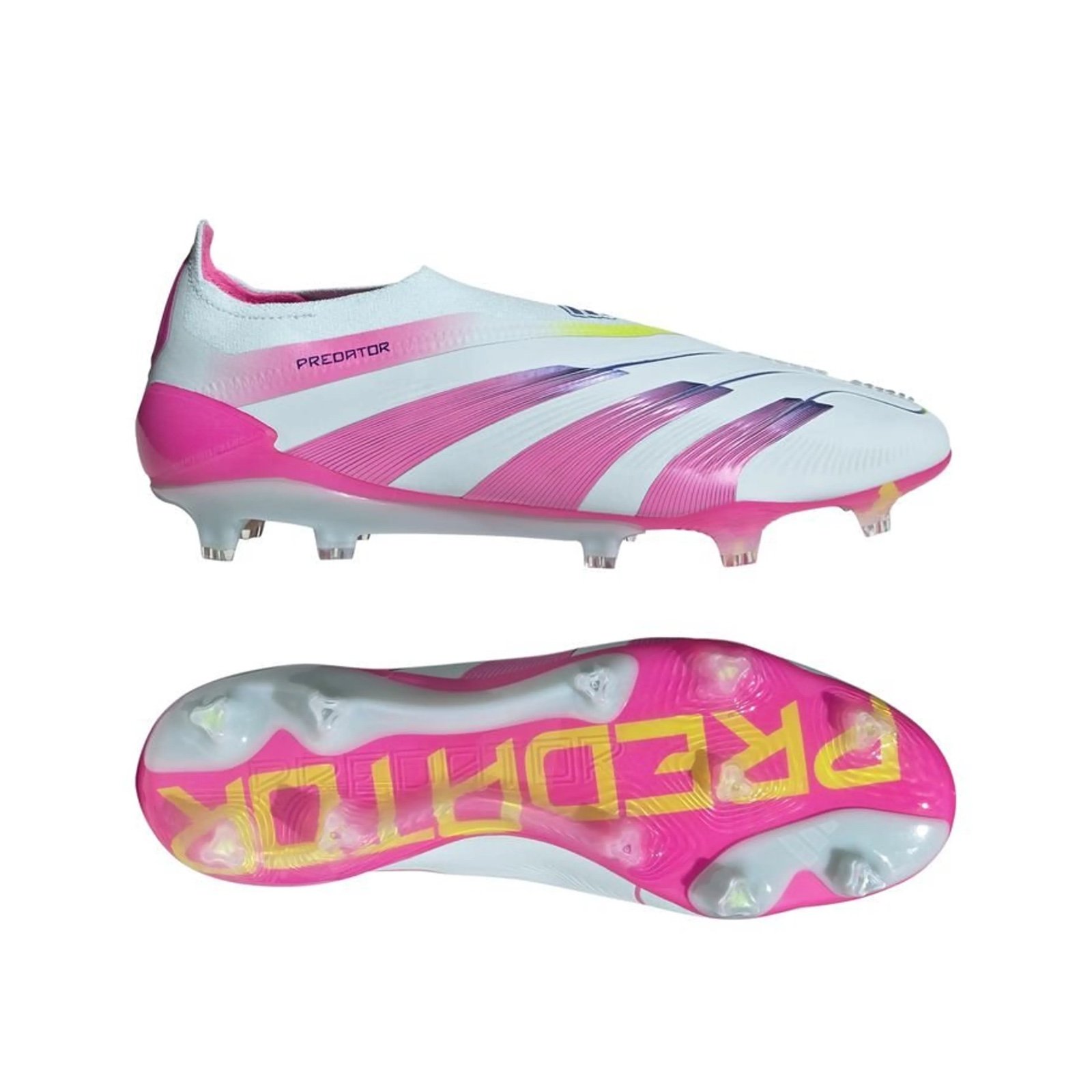 ADIDAS Predator Elite Laceless FG in Almost Blue/Lucid Pink/Semi Solar Yellow