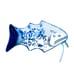Vintage Meissen Porcelain Blue Onion Pattern Fish Mold Blue & White