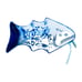Vintage Meissen Porcelain Blue Onion Pattern Fish Mold Blue & White