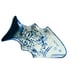 Vintage Meissen Porcelain Blue Onion Pattern Fish Mold Blue & White