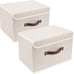 Collapsible Storage Boxes, Washable, Fabric Storage Bins with Lids
