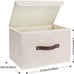 Collapsible Storage Boxes, Washable, Fabric Storage Bins with Lids