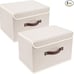 Collapsible Storage Boxes, Washable, Fabric Storage Bins with Lids