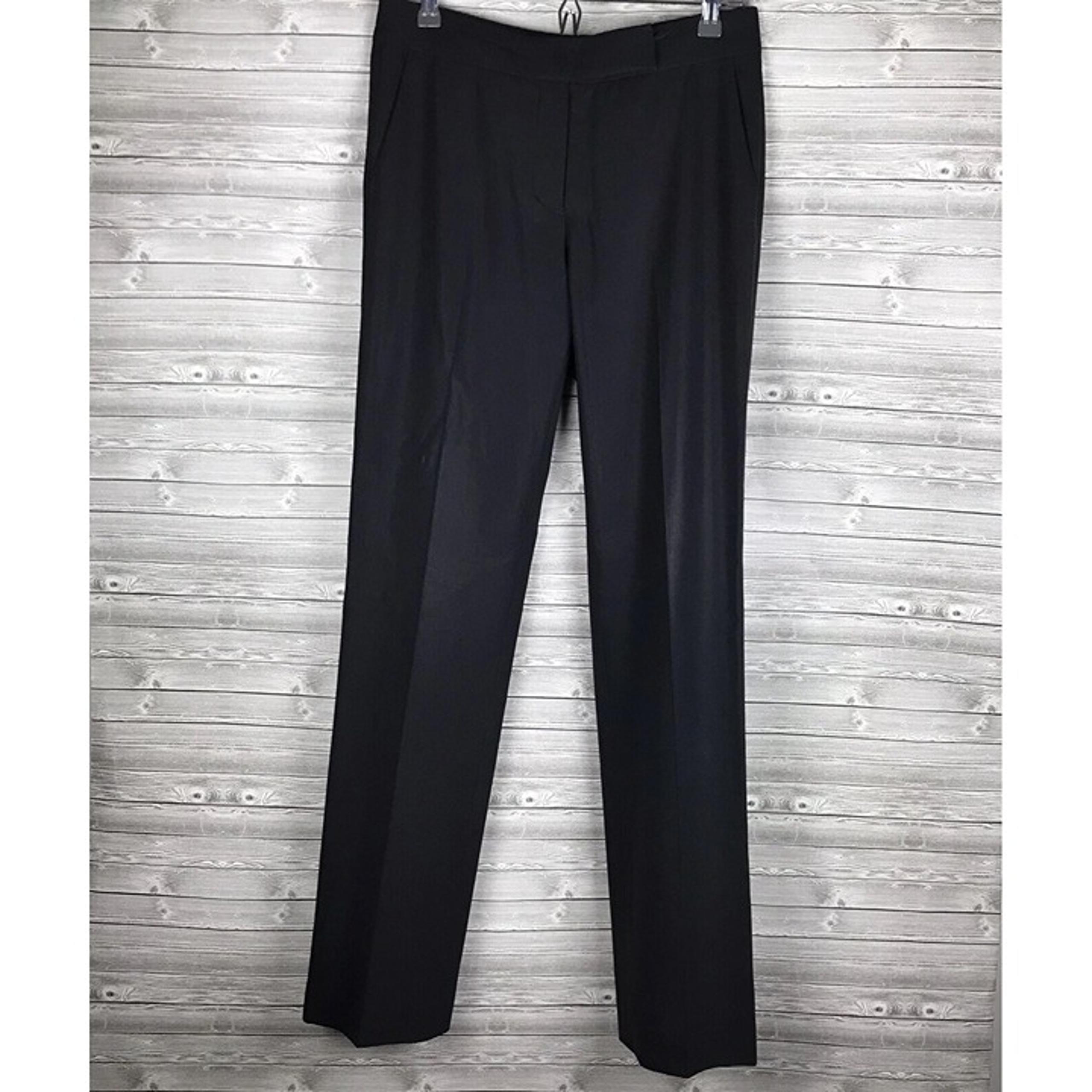 Boss By Hugo Boss Womens Size 6 Black Wool Pants Office Trousers Quiet Luxury
