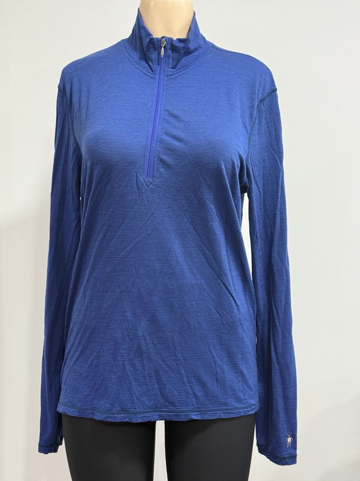 Smartwool Women's Blue Quarter-Zip Top Size Medium