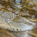 Heisey Rose Center Handle 14 Serving Tray Etched Platter 1949-57 Crystal