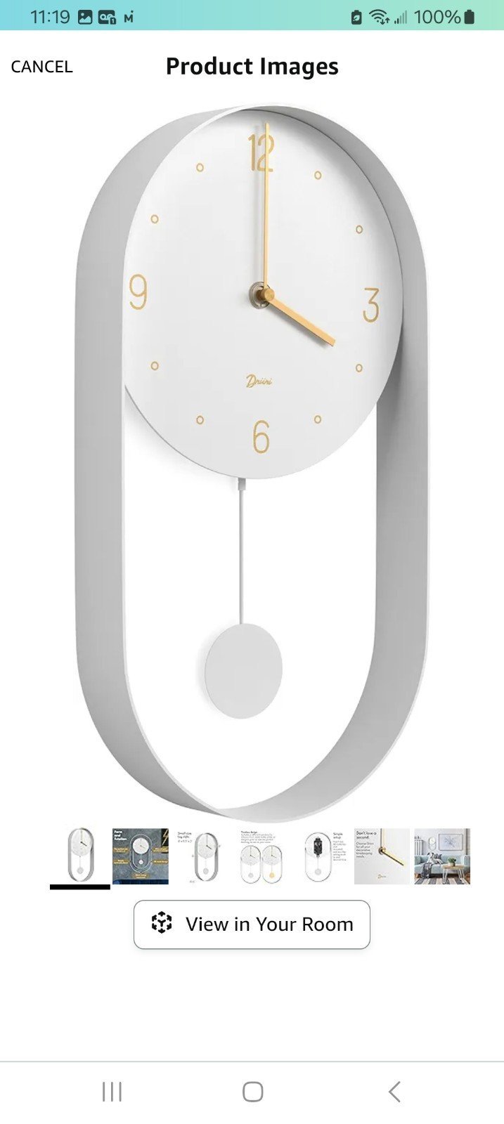 Modern Pendulum Wall Clock