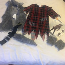 Child Girl's Size Large 10-12 California Costumes Werewolf Halloween Costume EUC