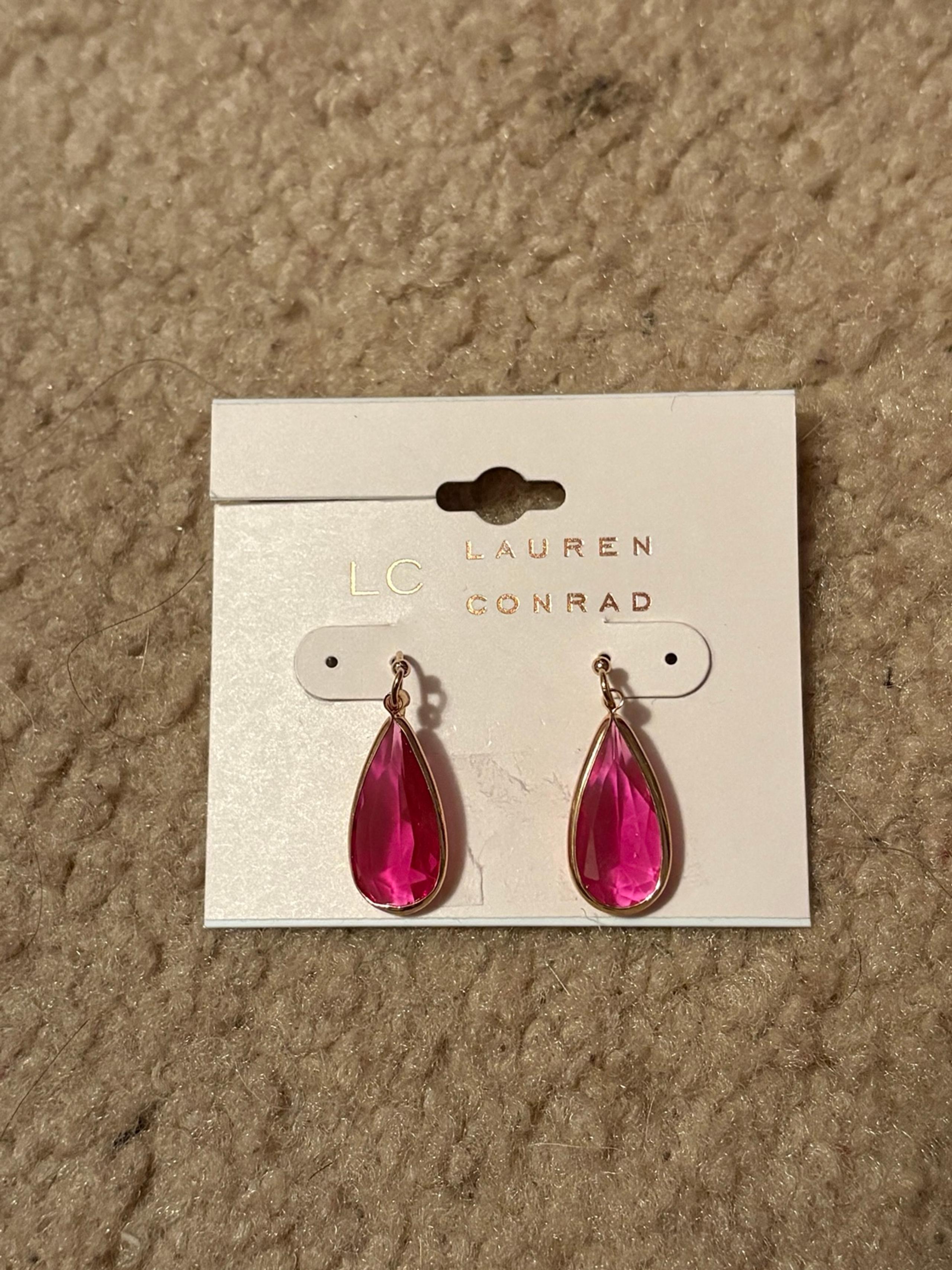 NWT pink gem Lauren Conrad earrings