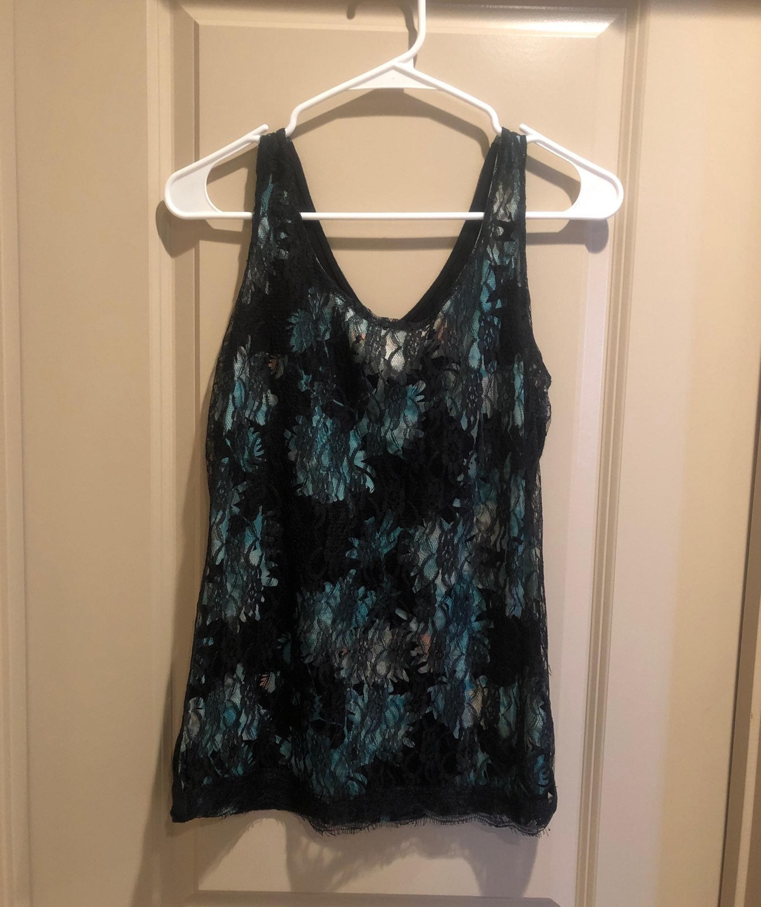 Maurice Tank Top with Lace Overlay