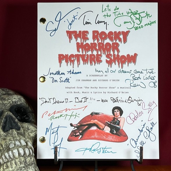 The Rocky Horror Picture Show Script Signed- Autograph Reprints- Tim Curry