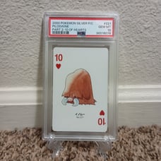 POP 3!! PSA 10 Piloswine Heart Pokemon Playing Card