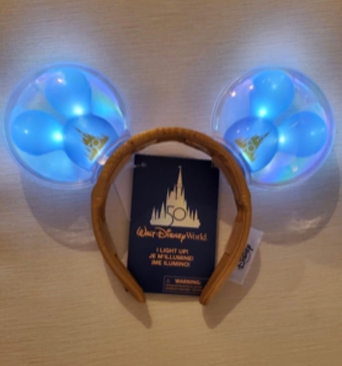Disney Parks 50th Anniversary Mickey Balloon Light Up Ears