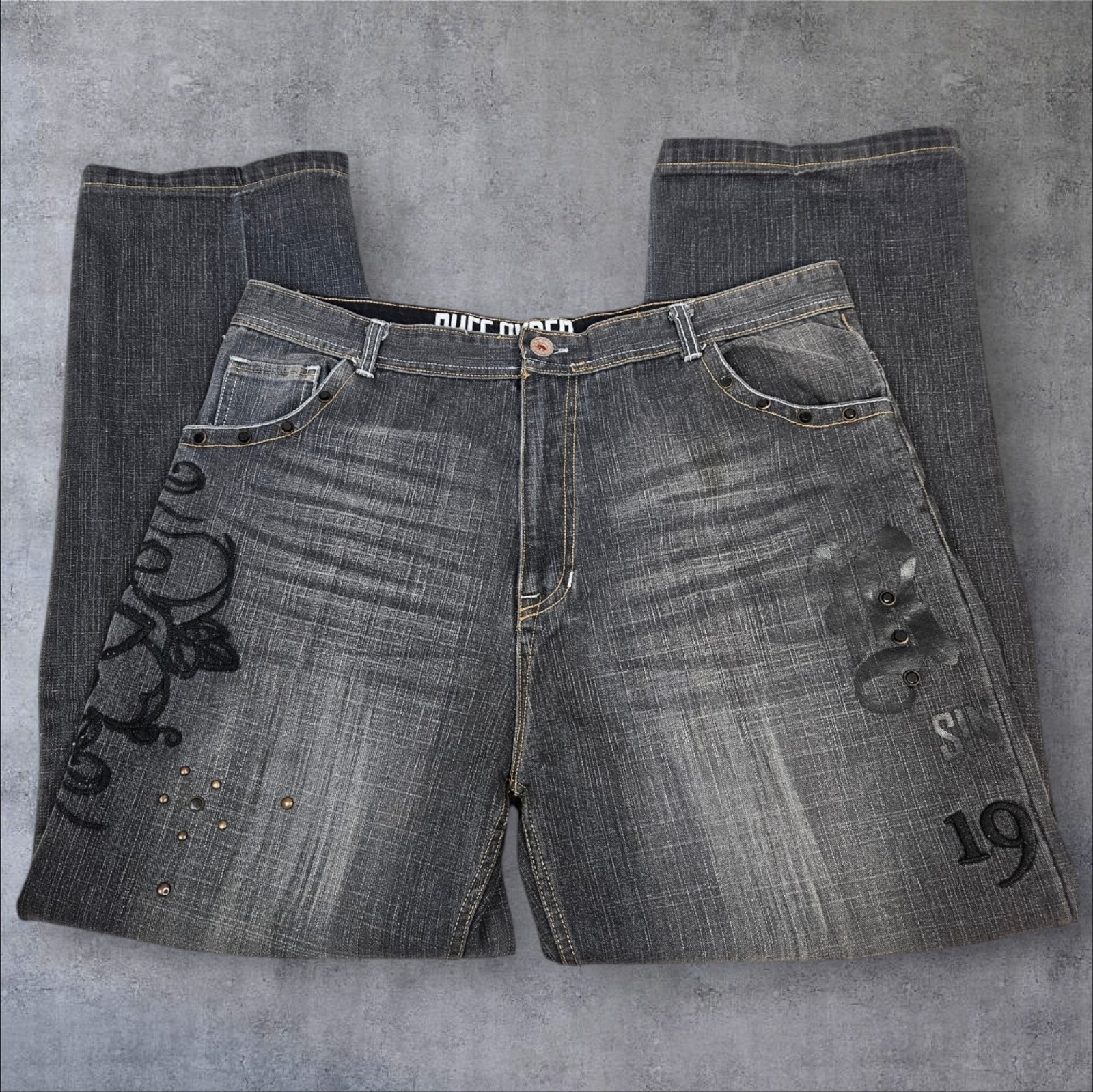 即日発送　Double Knee Ballon Denim Pants 9090 9090 Heisei Logo Buggy Ballon Denim Pant