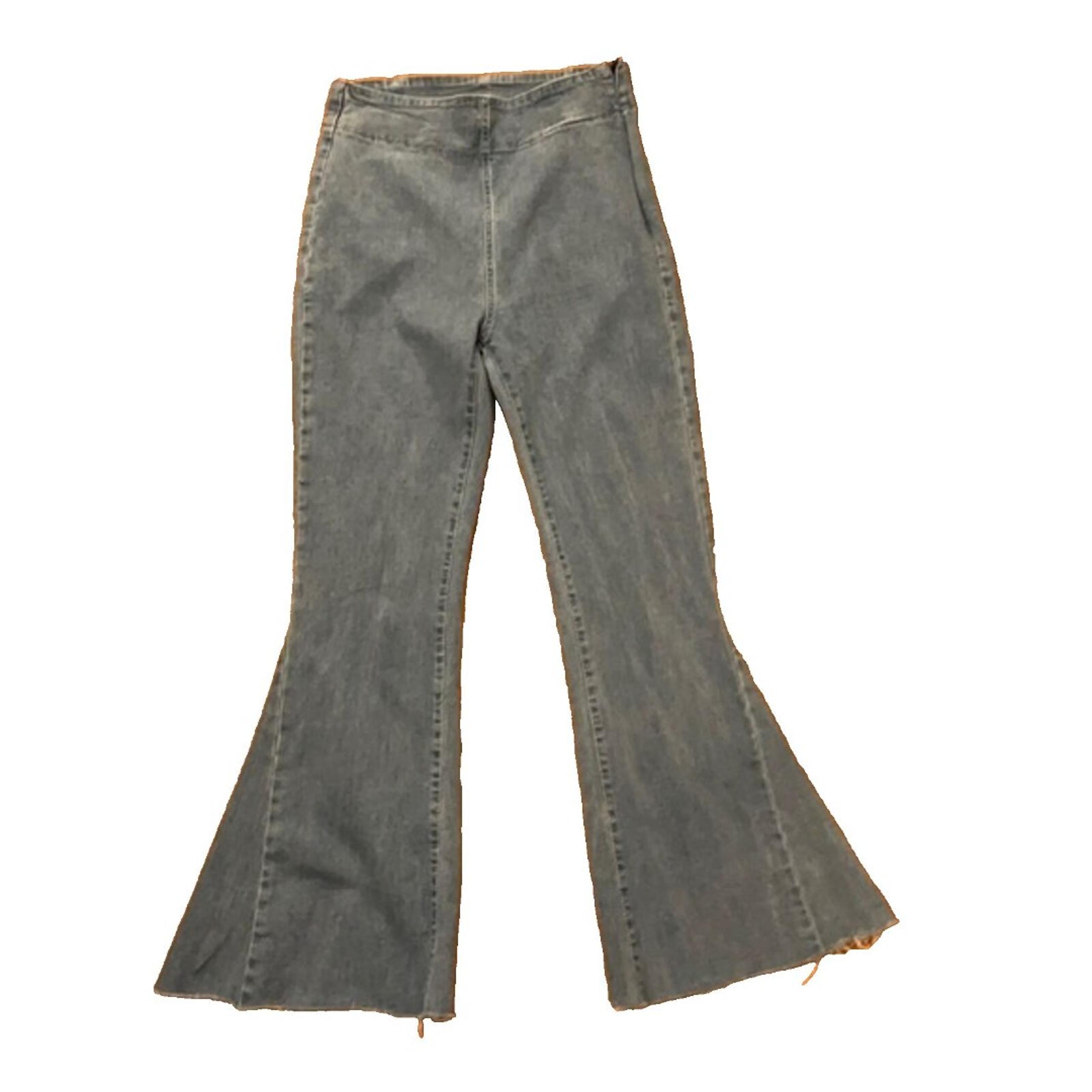Shein High Rise Bell Bottom Raw Hem Flared Jeans Womens Size Large