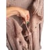 BKE Buckle cardigan women's size M blush pink ruffled open front long sleeve