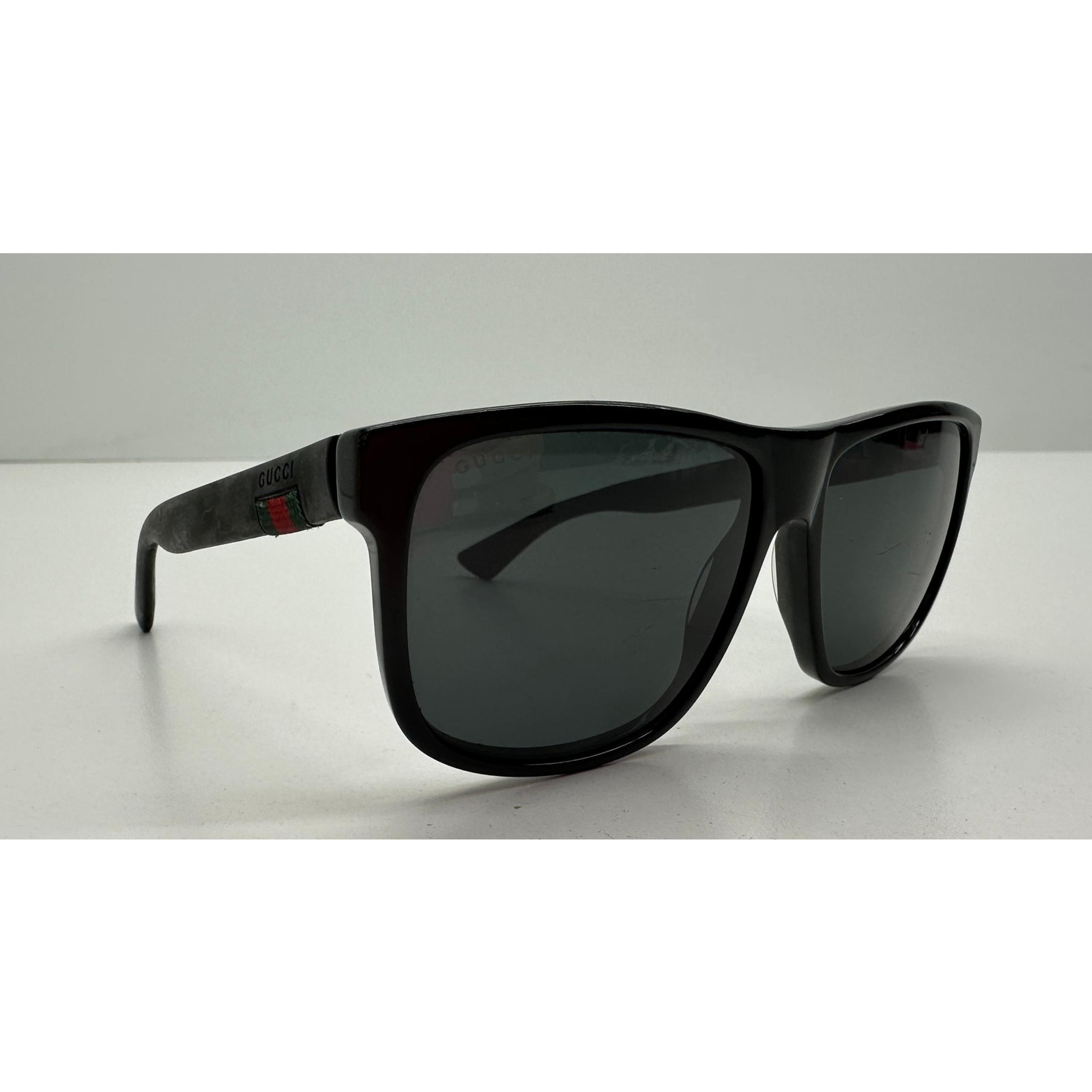 Gucci Men's GG0010S Sunglasses Black Pre-Owned #005