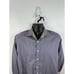 Robert Graham Flip Cuff Longsleeve Dress Casual Shirt Blue Gold Stripe Sz Medium