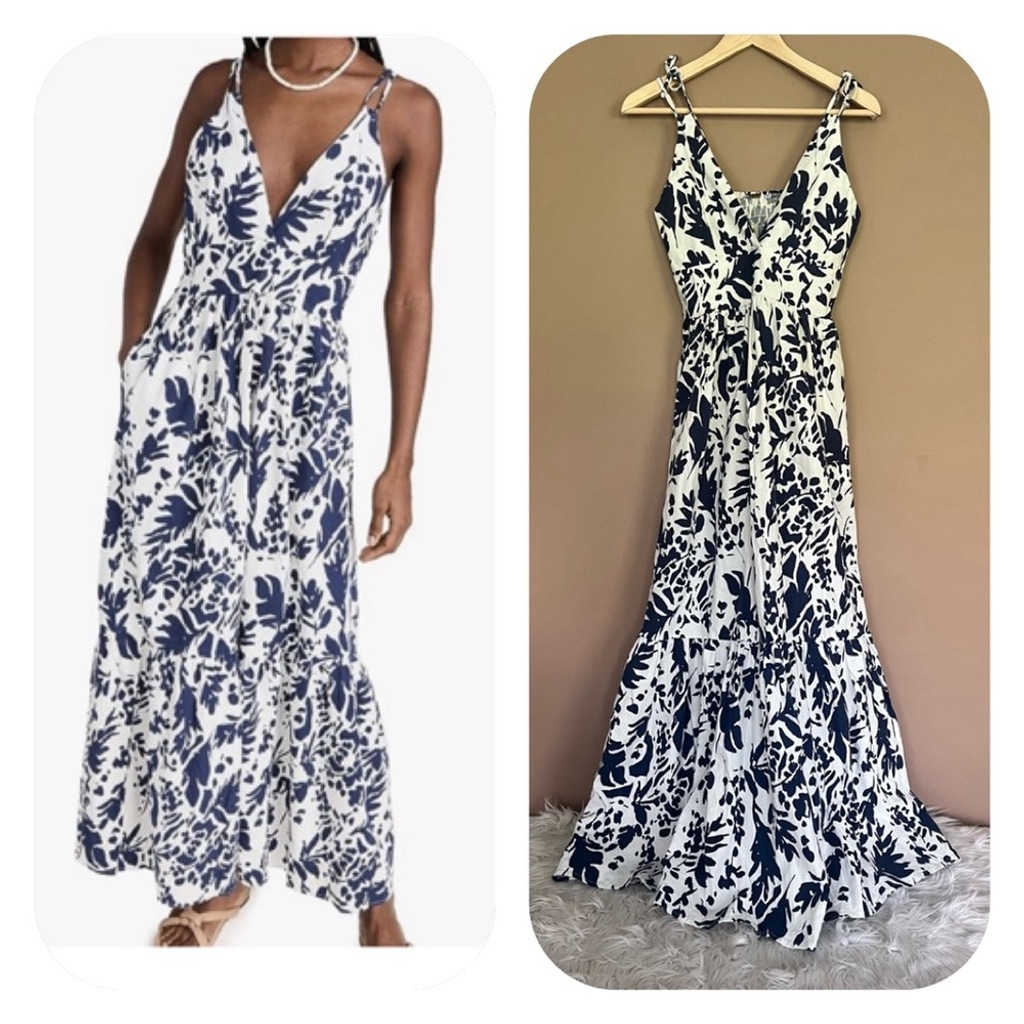 {Young Fabulous & Broke} Newport Print Linen Blend Maxi Dress - Womens Small