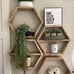 New Honeycomb Wood Stained Shelfs 4 piec
