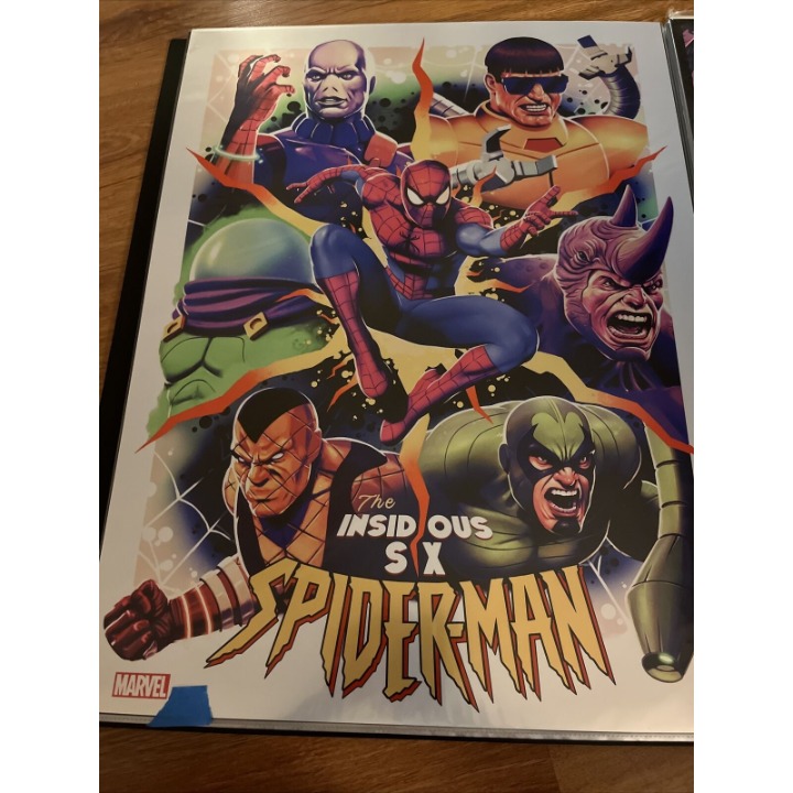 TOM WALKER SPIDER-MAN INSIDIOUS SIX FOIL VARIANT LExx/50 Hand Numbered 18x24