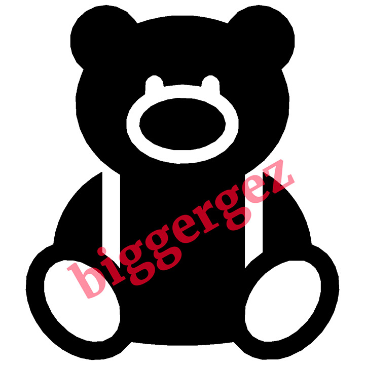 96x Teddy Bear silhouette Size 3 x 3, vinyl decal, wall decor, Teddy shadow