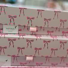 2 pink bow boxes set
