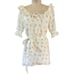 Reformation Indio Dress Off-the-Shoulder Off-White Yellow Flowers 100% Linen XS