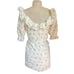 Reformation Indio Dress Off-the-Shoulder Off-White Yellow Flowers 100% Linen XS