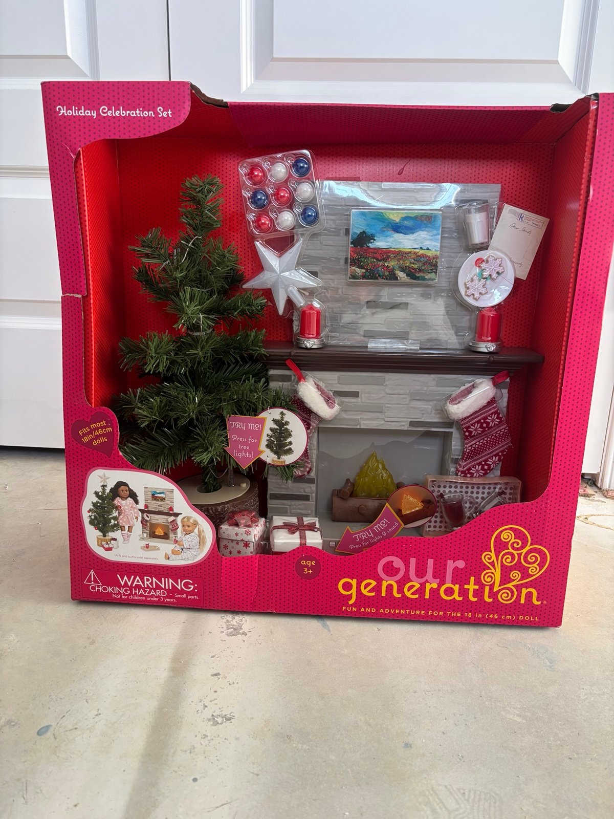 Brand New Our Generation Holiday Celebration Set for 18” Dolls Christmas