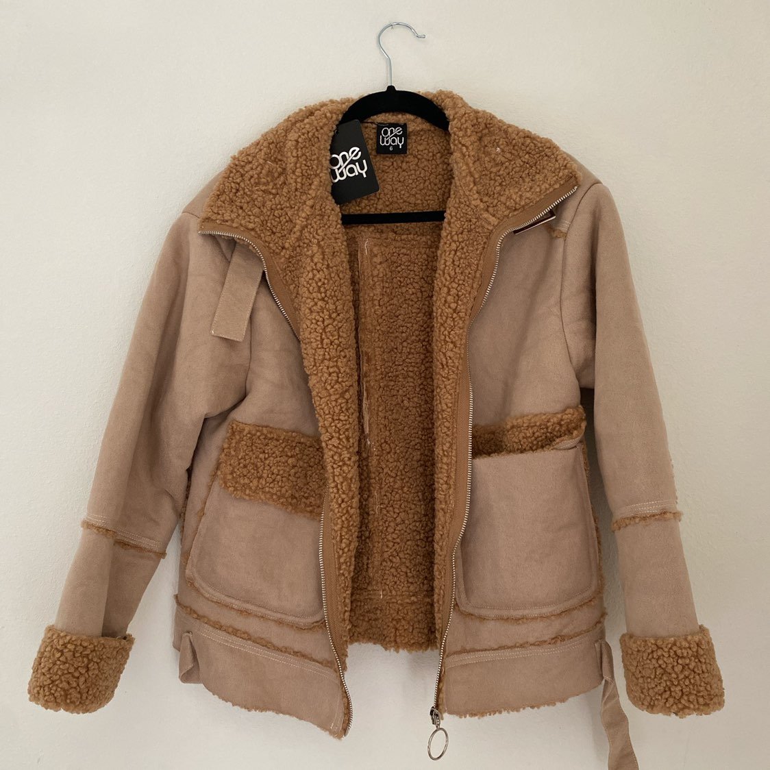 Showpo Brown Sherpa Fur Jacket