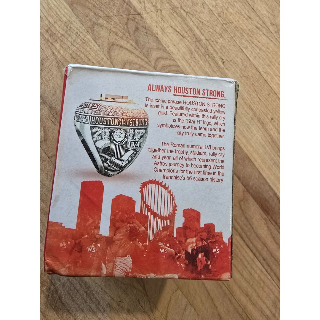 Houston Astros 2017 World Champions Replica Ring Houston Strong