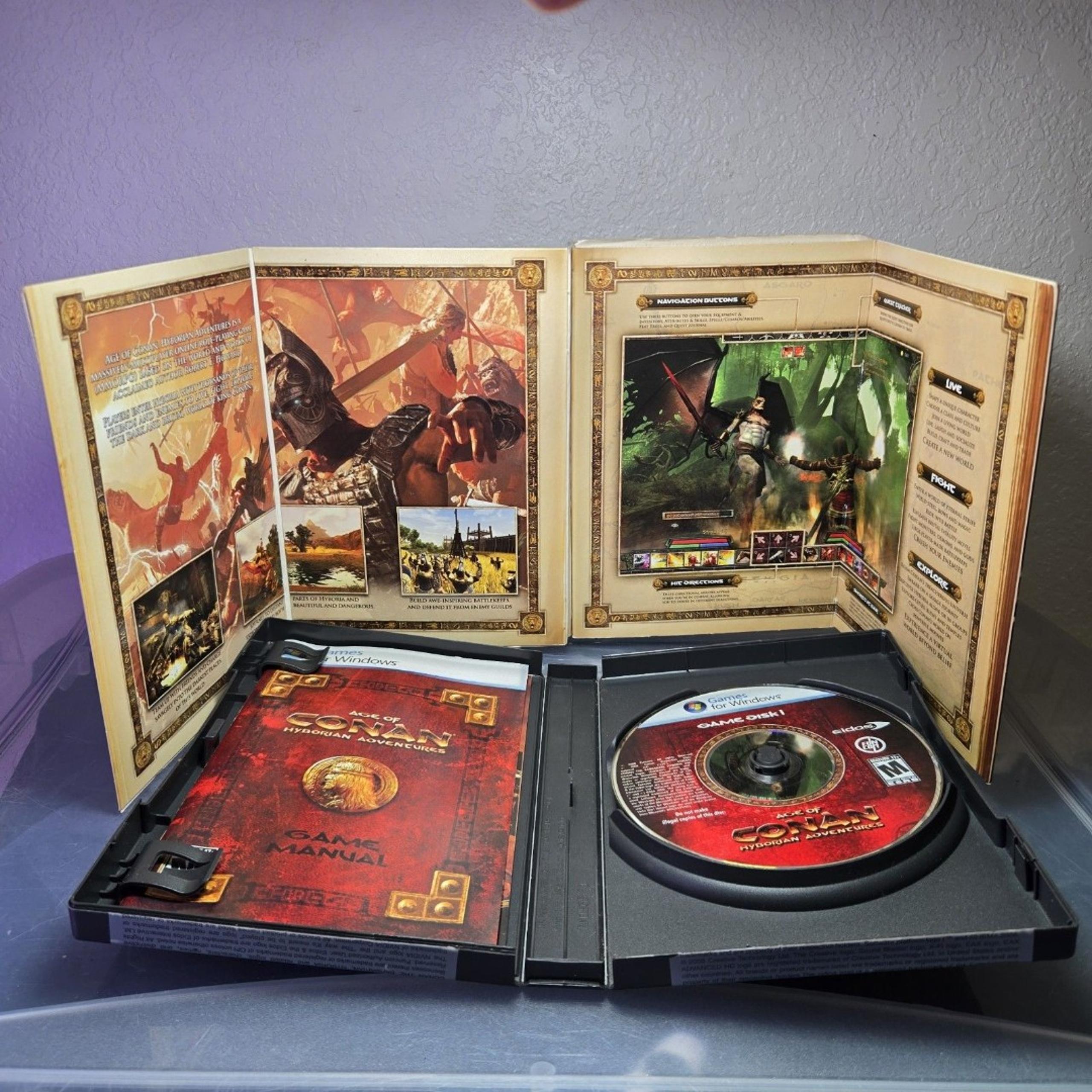 Age of Conan: Hyborian Adventures (PC DVD 2008) Video Game Complete W Slipcover - Eidos