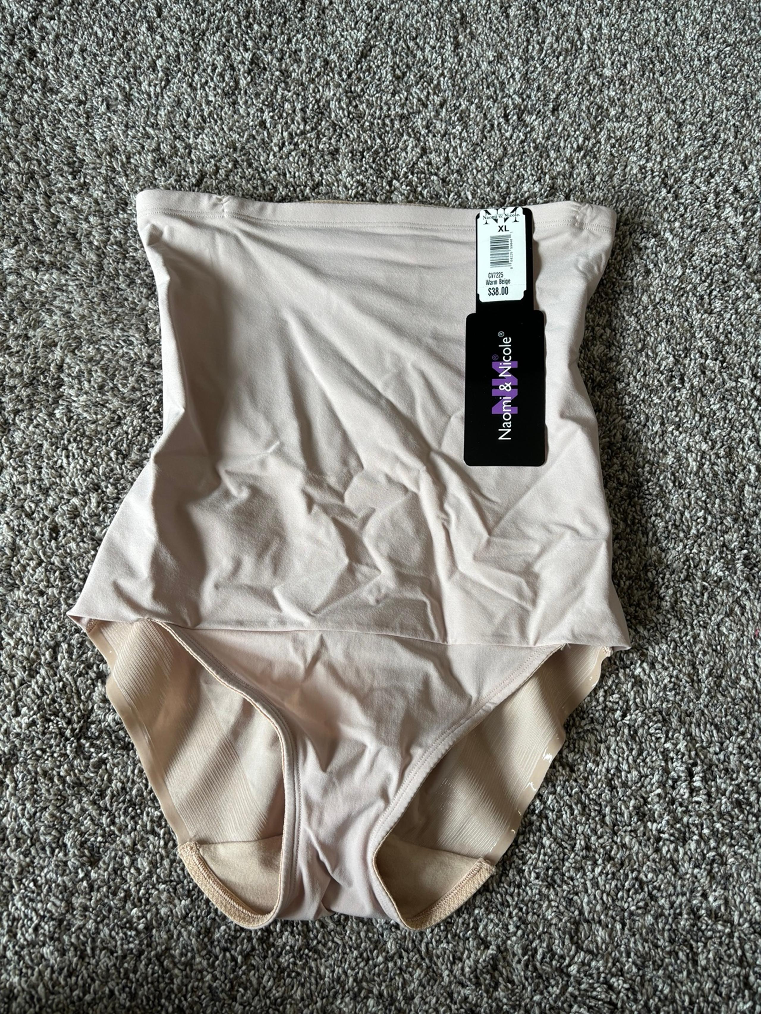Naomi & Nicole Shape-wear briefs high waist nude Sz XL